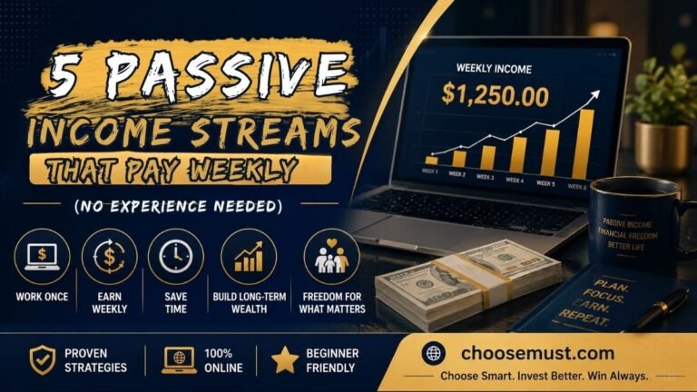 5 Passive Income Streams That Pay Weekly (No Experience Needed)