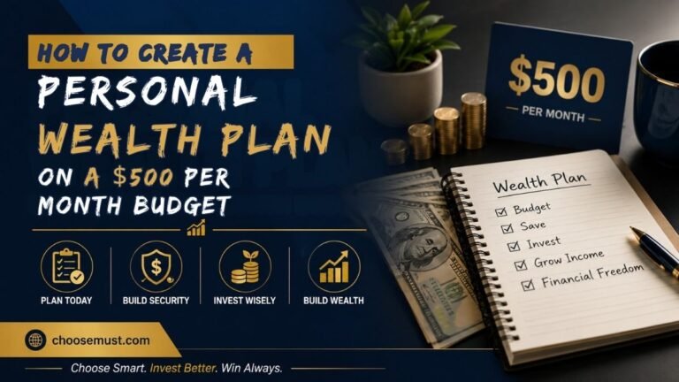 How to Create a Personal Wealth Plan on a $500 Per Month Budget