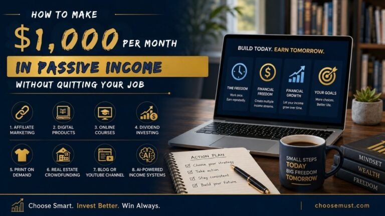 How to Make $1,000 Per Month in Passive Income Without Quitting Your Job