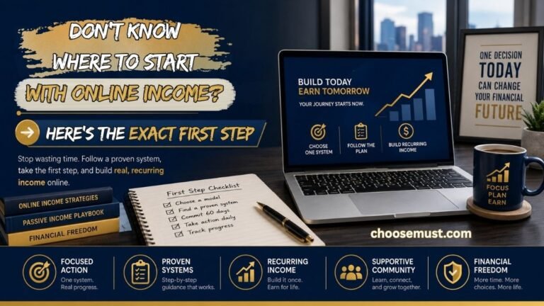Don't Know Where to Start With Online Income Here's the Exact First Step