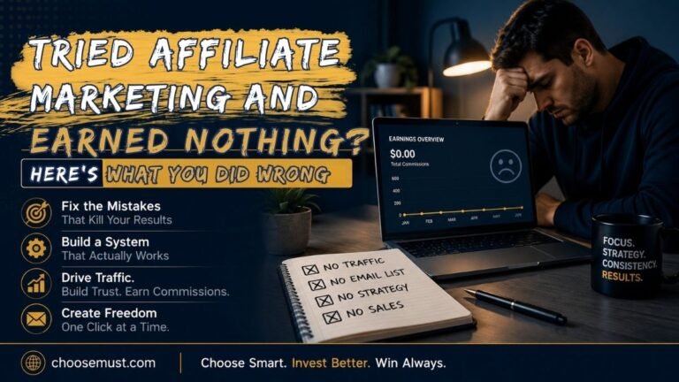 Tried Affiliate Marketing and Earned Nothing Here's What You Did Wrong